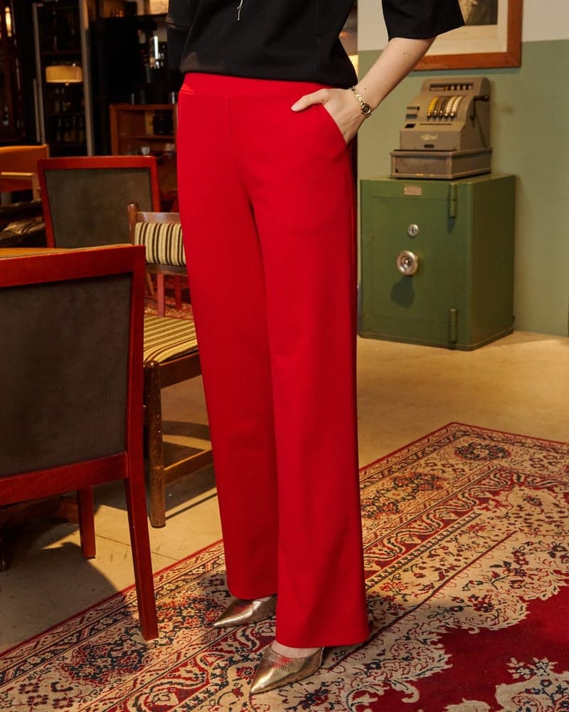 Sleeky Wide Chic -housut, punainen