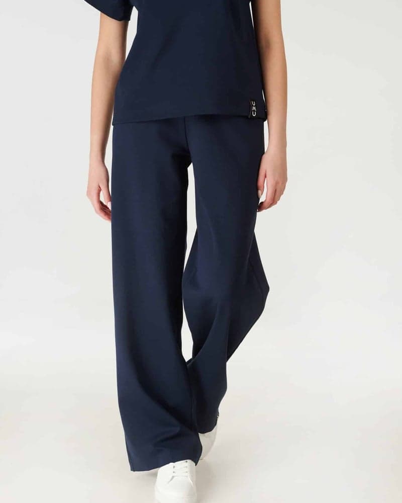 Sleeky Wide Chic -housut, tummansininen