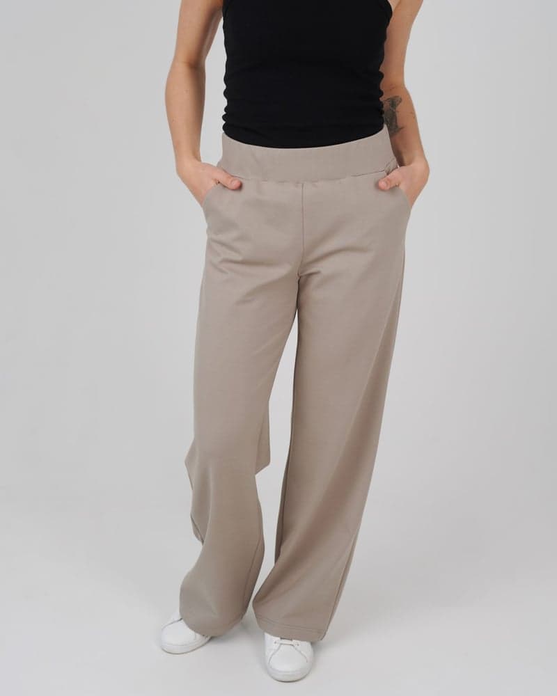 Sleeky Wide Chic -housut, vaaleanharmaa