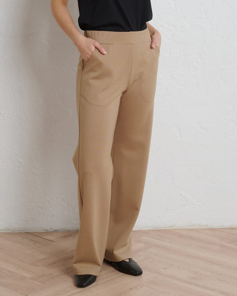 Sleeky Wide Chic -housut, kamelinruskea